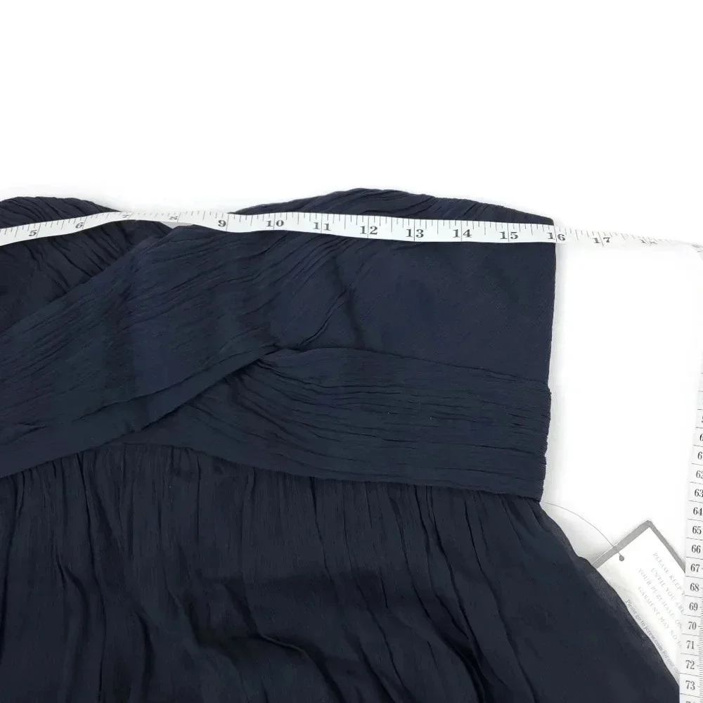 J. crew Taryn Silk Chiffon Dress In Navy 8